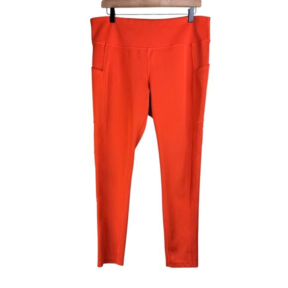 New Balance Burnt Orange Transform High Rise Pocket Crop Workout Leggings - Picture 1 of 8